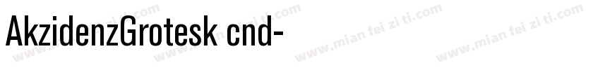 AkzidenzGrotesk cnd字体转换